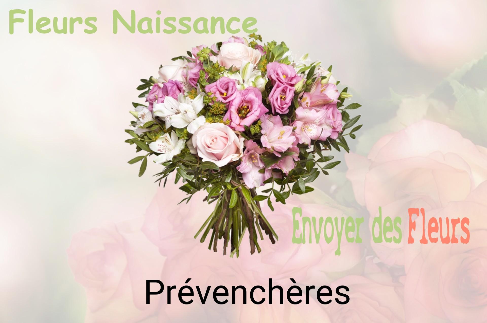 Bouquet de fleurs de naissance livré à Prévenchères